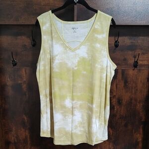 Style & Co. Yellow Tie-Dye Tank Top